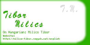 tibor milics business card